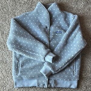 Patagonia Gray polka dot fleece jacket